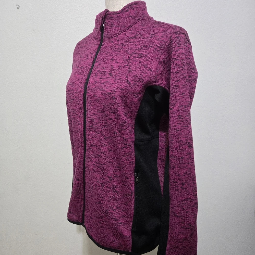 MARC NEW YORK Magenta And Black Zip-Up Activewear Jacket Size Small - Picture 5 of 16